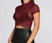 Mesh With Me Cropped Tee