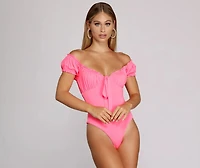 Tie-Front Runner Bodysuit