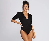 Power Puff Sleeve Bodysuit