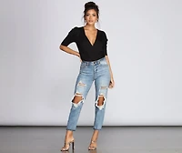 Power Puff Sleeve Bodysuit