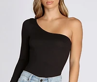 One Sleeve Knit Bodysuit