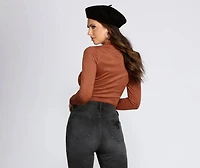 Chic Faux Suede Crop Top