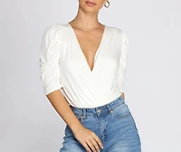 Power Puff Sleeve Bodysuit