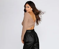 Twisted Style Knit Crop Top