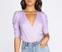 Power Puff Sleeve Bodysuit