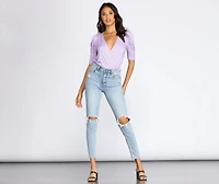 Power Puff Sleeve Bodysuit