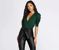 Power Puff Sleeve Bodysuit