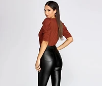 Power Puff Sleeve Bodysuit