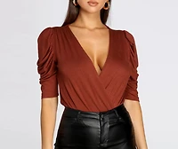 Power Puff Sleeve Bodysuit