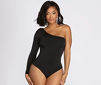 Chic Vibes One Shoulder Bodysuit