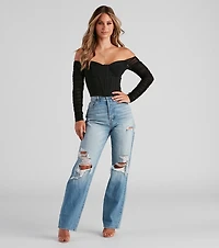 Ruched Moment Cropped Bustier