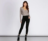 Wrapped Knit Crop Top