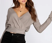 Wrapped Knit Crop Top