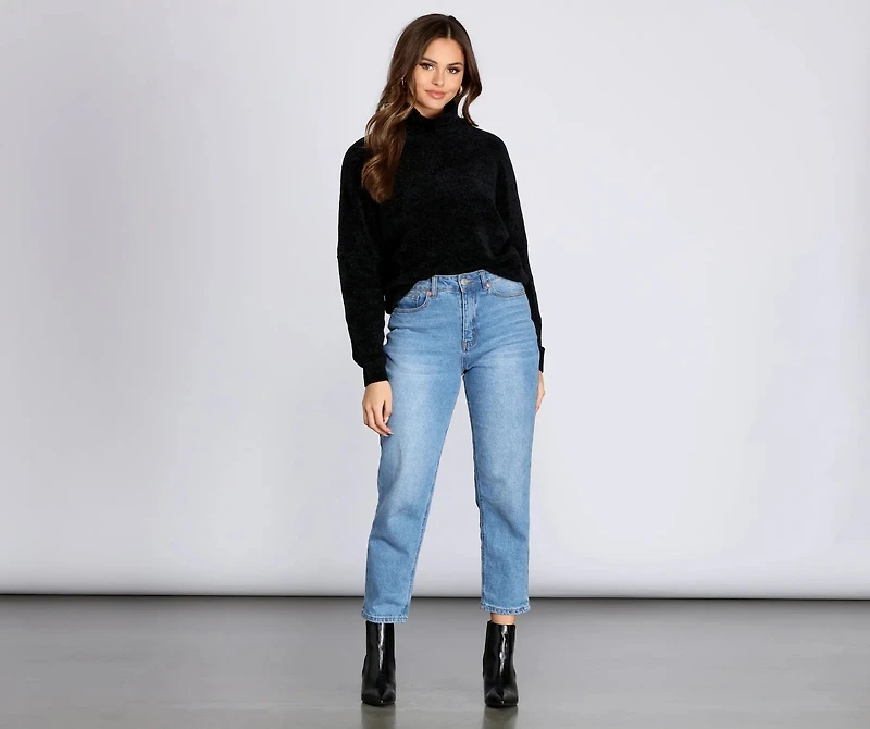 Cozy Chenille Turtleneck Sweater