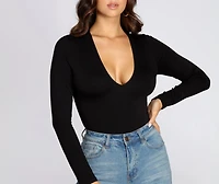 Long Sleeve Knit Bodysuit