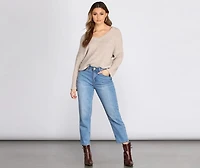 Casual Cute V Neck Sweater