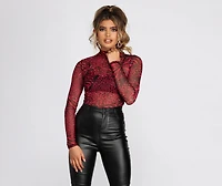 Forever Fierce Printed Mesh Bodysuit