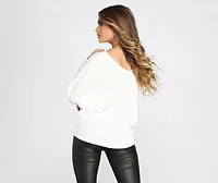 Keep Knit Casual V Neck Top