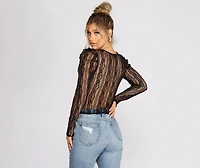 Luxe Lace Surplice Top