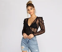 Luxe Lace Surplice Top