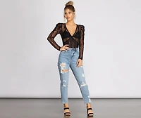 Luxe Lace Surplice Top