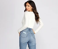 Wrapped Basics Surplice Bodysuit