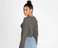 Relaxin' & Loungin' Knit Cropped Top