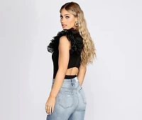 Drama Queen Ruffle Detail Bodysuit