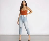 Open Back Scoop Neck Bodysuit
