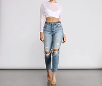 All Eyes on You Mesh Crop Top