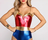 Lady Justice Metallic Foiled Bodysuit