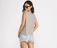 Crew Neck Basic Muscle Tee