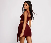 Classic Chic Wide Strap Crop Top