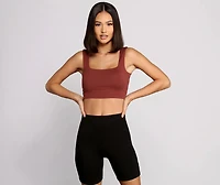 Classic Chic Wide Strap Crop Top