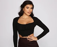 All that Ruche Crop Top