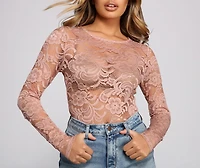 Stylishly Sheer Lace Bodysuit