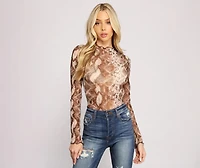 Snake It Off Mesh Top