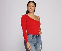 Chic Vibes One Shoulder Bodysuit