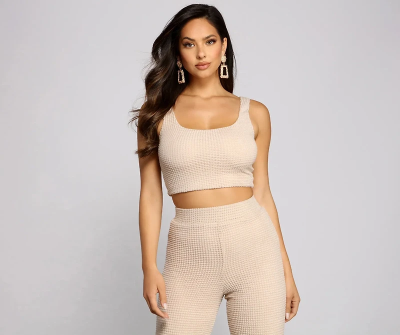 Trendy Textures Sleeveless Knit Tank