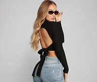 Second Look Open Back Crop Top