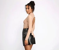 Second Look Open Back Crop Top