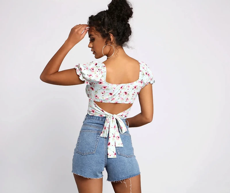 Blooming Beauty Floral Crop Top