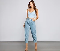 All That Glam Rhinestone Crop Top