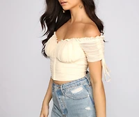 Hooked Ruched Crop Top
