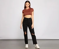 Basic Must-Have Knit Crop Top