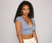 Keeping Knit Chic Ribbed Crop Top