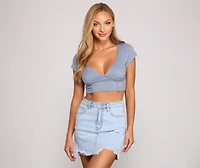 Keeping Knit Chic Ribbed Crop Top
