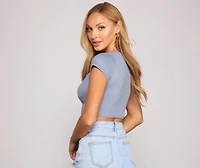 Keeping Knit Chic Ribbed Crop Top