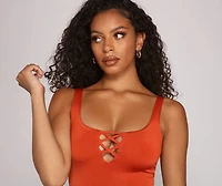 Keep It On-Trend Strappy Bodysuit