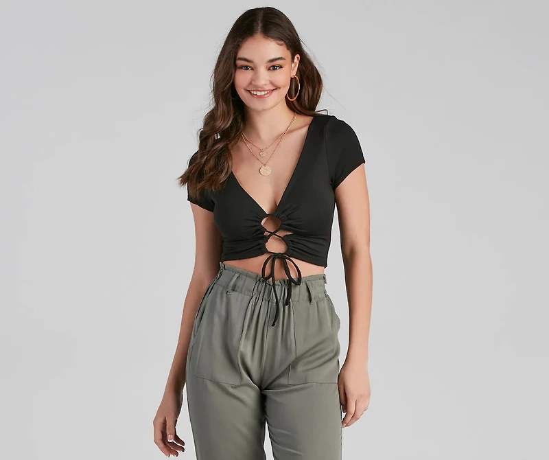 Casual Slay Knit Crop Top